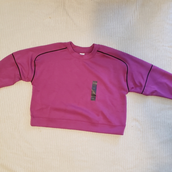 All In Motion women’s Sandwash Pickleball Crew Purple Sweatshirt L NWT - Picture 2 of 16